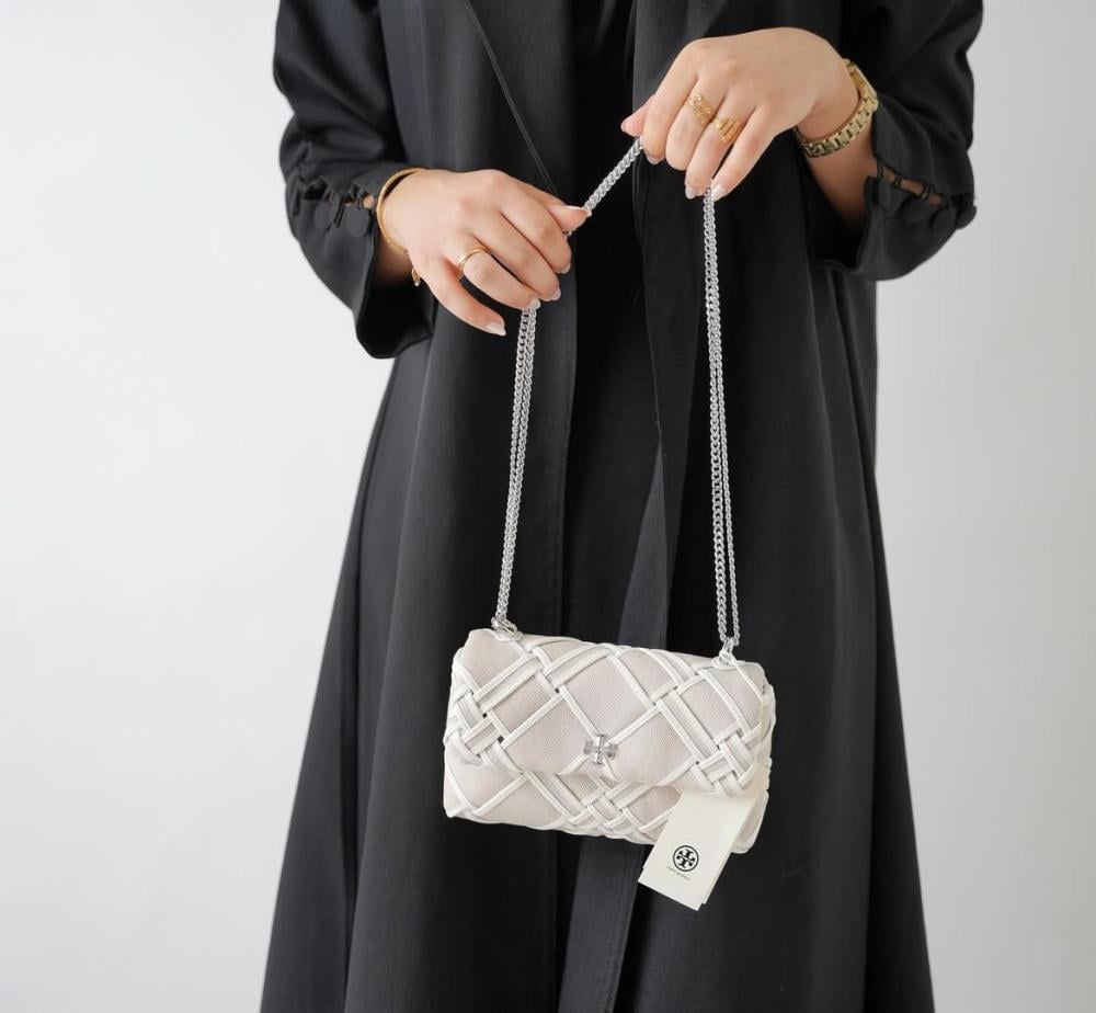 MINI KIRA WOVEN CANVAS FLAP BAG - pink shopping sa