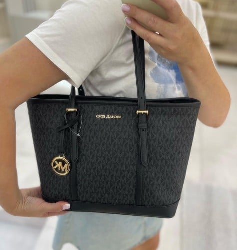 Jet Set Travel Small logo Top-Zip tote bag