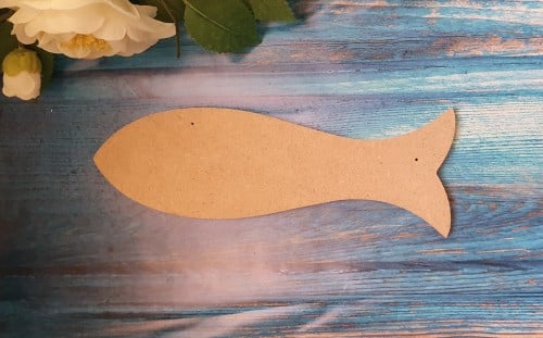 سمكة خشب لصب الريزن و الديكوباج و التلوين