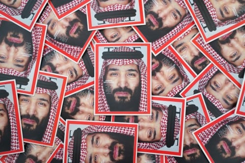 استيكر بوستر التايم لولي العهد محمد بن سلمان