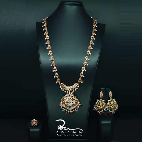 طقم لولو بالفضة هندي فاخر