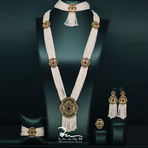 طقم لولو فضة هندي فاخر