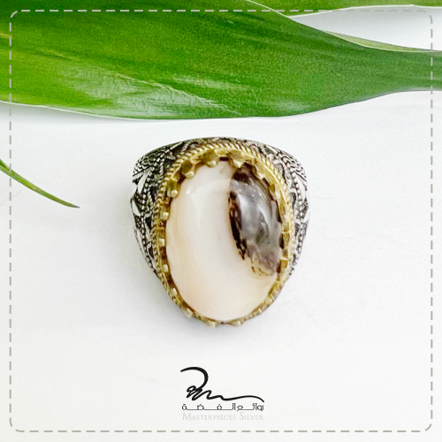 خواتم فضة رجالية فاخرة وعقيق فاخر