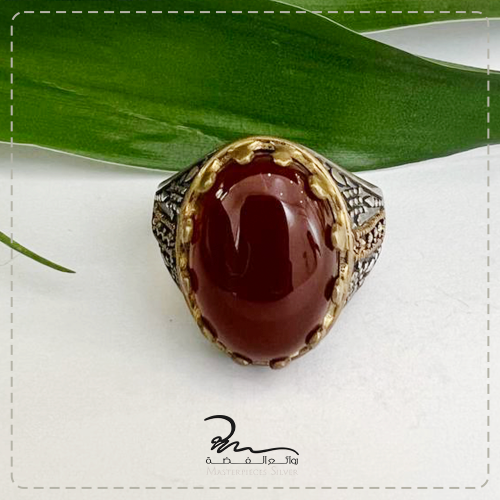 خواتم فضة رجالي وعقيق فاخر