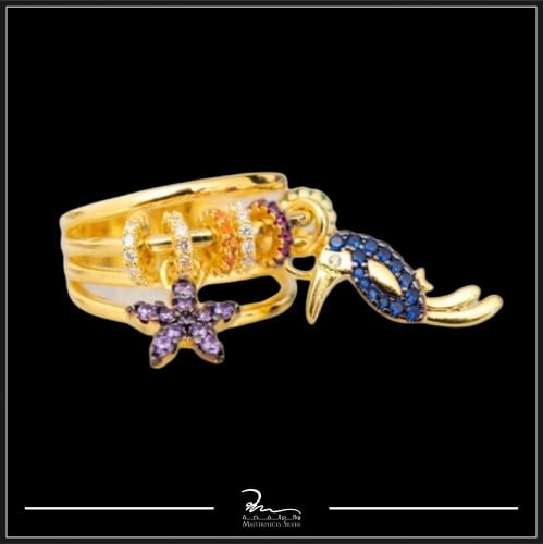 خاتم فضة بتصميم عصري ومميز