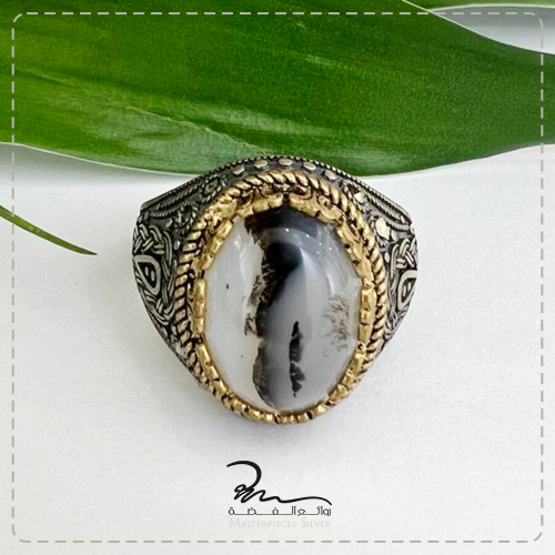 خاتم عقيق  رجالي نادر فاخر