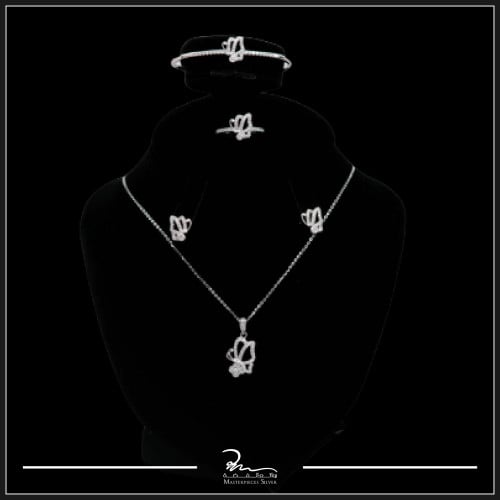 طقم اطفال  فضة بناتي