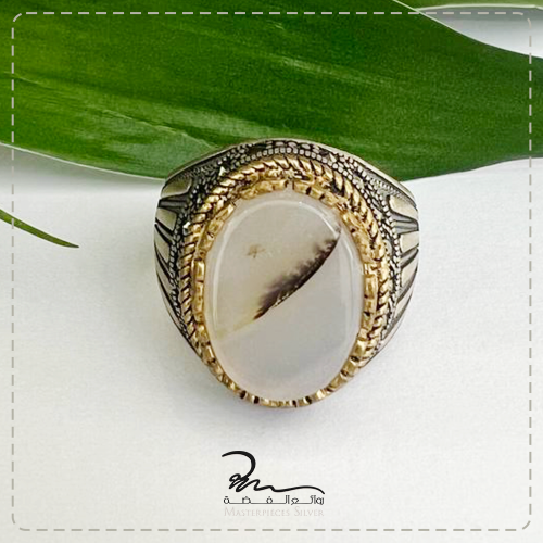 خاتم عقيق نادر فاخر للرجال