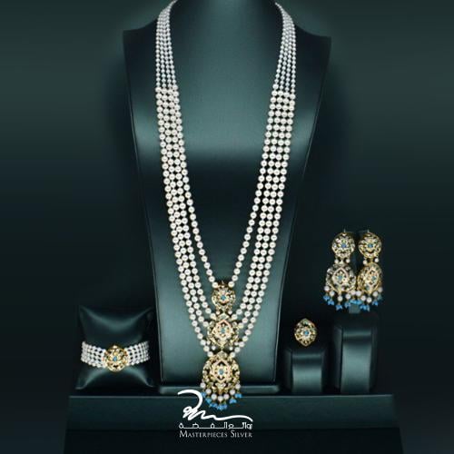 طقم لولو فضة هندي فاخر