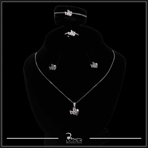 طقم فضة بناتي للاطفال - روائع الفضة