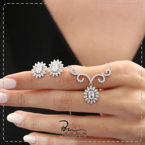 طقم فضه نسائي ناعم