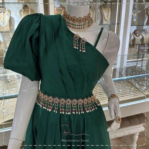 طقم فضة و لؤلؤ فاخر للمناسبات