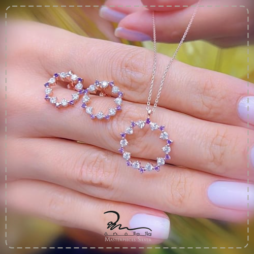 طقم فضه نسائي ناعم