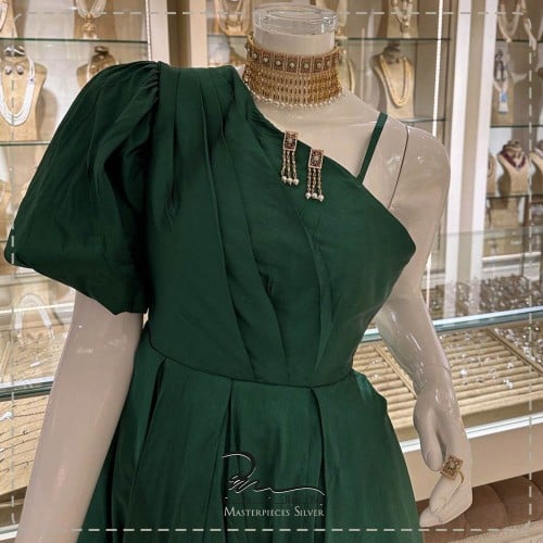 طقم فضة هندي بالاحجار الكريمة الملونة