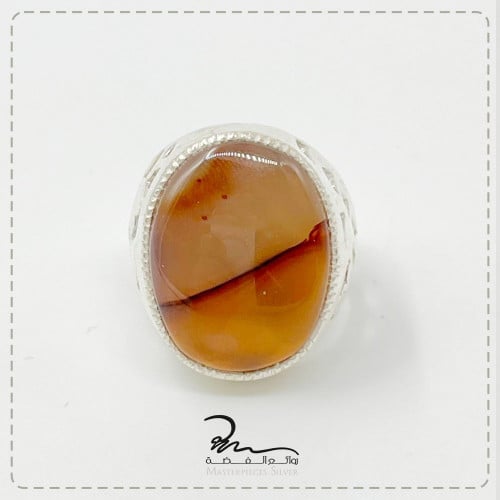 خاتم عقيق نادر رجالي