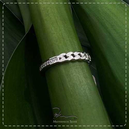 خاتم فضة نسائي ناعم