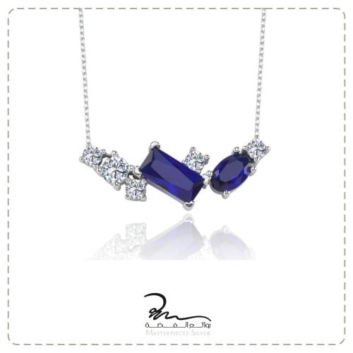 سلاسل نسائية فضة مرصعة فخمة