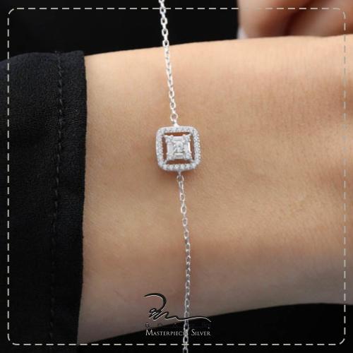 افخم اساور نسائية فضة مرصعة