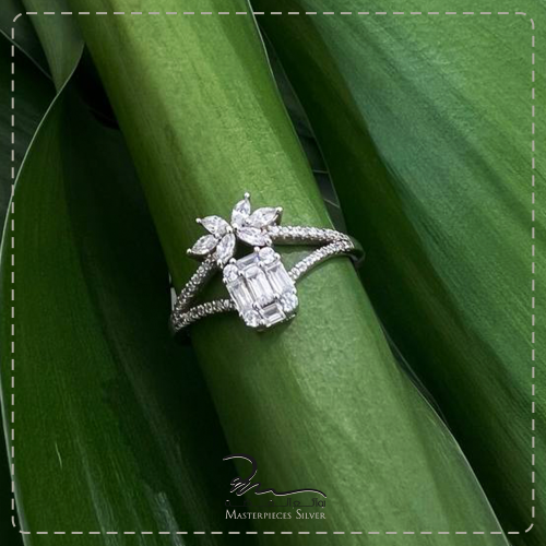 خاتم نسائي فاخر فضة عيار 925