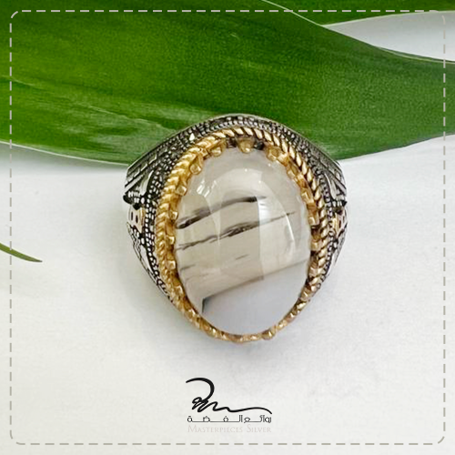 خواتم فضة رجالي وعقيق فاخر