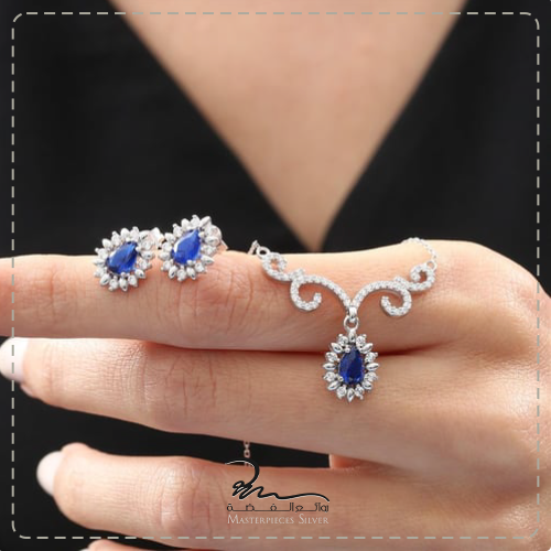 طقم فضة ناعم نسائي