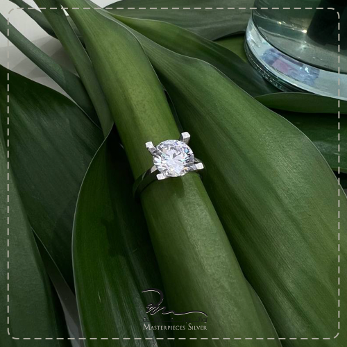 خاتم فضة نسائي راقي