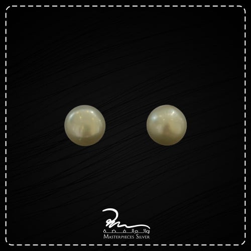 حلق لولو  فضة ناعم عيار 925