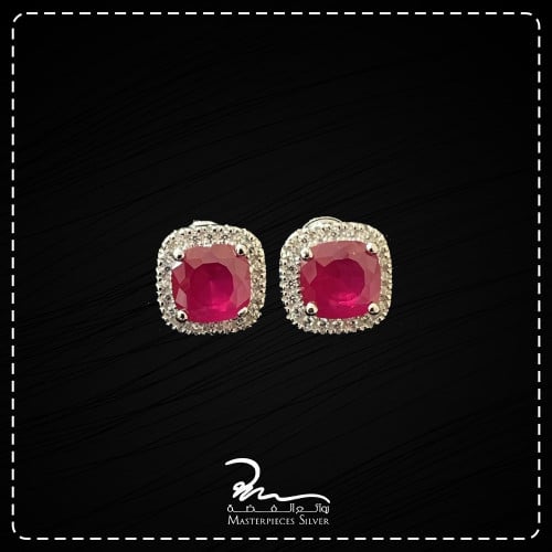 حلق فضة ناعم عيار 925