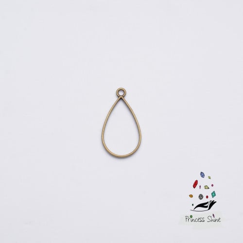 383 - تعليقة شكل دمعة لون برونزي