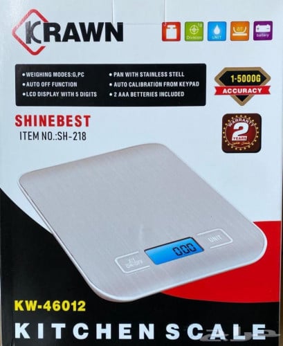 KRAWN KITCHEN SCALE 1-5000G KW- 46012