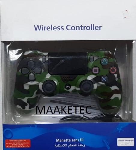 يد سوني 4 بوحدة تحكم لاسلكية بلوني جيشي -WIRELESS...