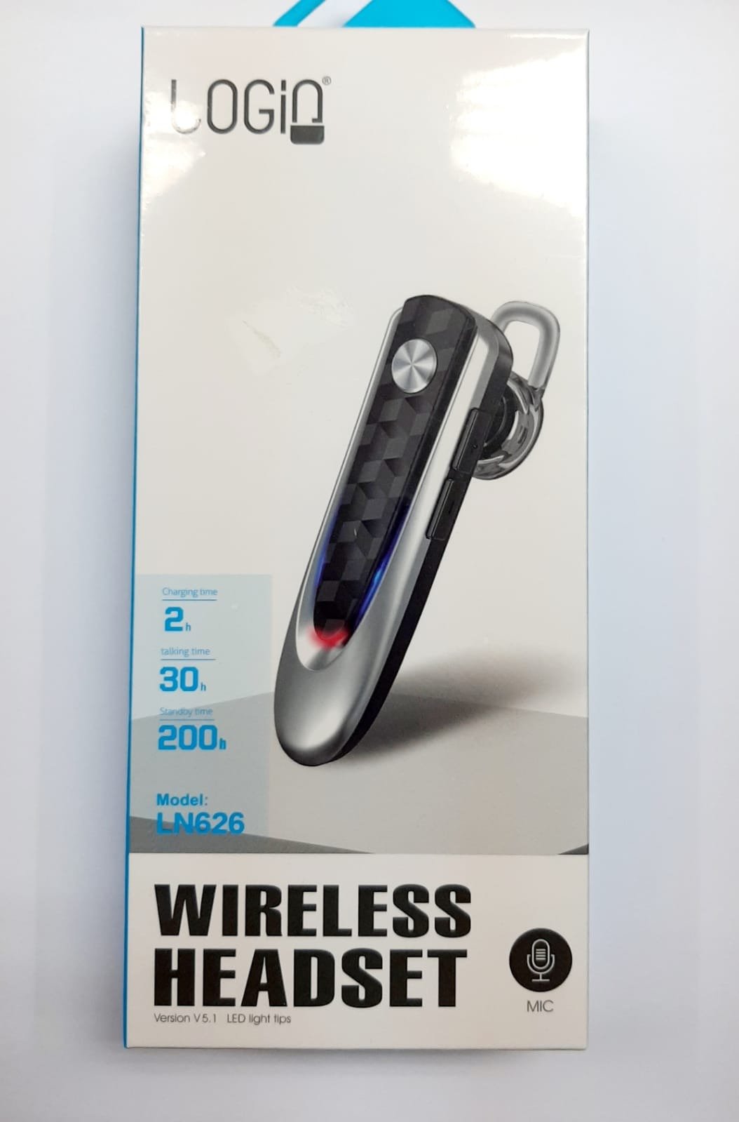 سماعة الأذن اللاسلكية لإلغاء الضوضاء والتحكم بالصوت بسهولة Login Wireless Headset