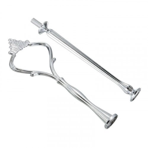 111 - حامل الكعكة لون فضي ( طبقتين )