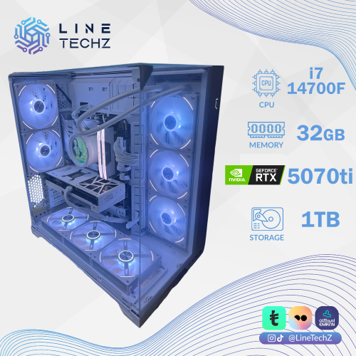 تجميعة إحترافية بيضاء | كرت شاشة GeForce RTX 5070t...