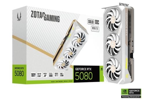 كرت شاشة ZOTAC GAMING GeForce RTX 5080 SOLID OC Wh...