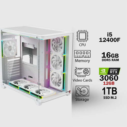 تجميعة متوسطة | كرت شاشة GeForce RTX 3060 معالج In...
