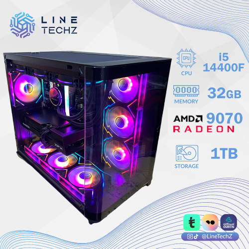 تجميعة إحترافية | كرت شاشة AMD 9070 معالج Intel i5...