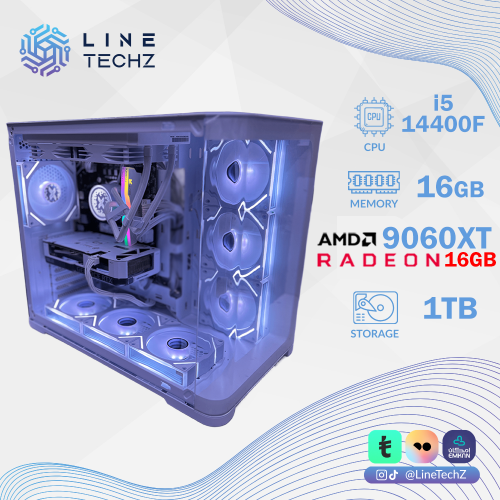 تجميعة متوسطة | كرت شاشة AMD RX 9060XT 16G White م...