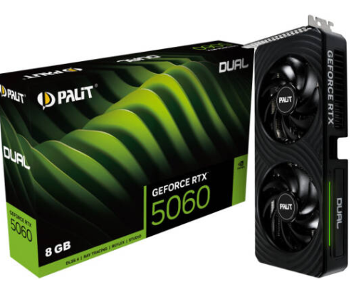 كرت شاشة Palit GeForce RTX 5060 Dual 8GB GDDR7