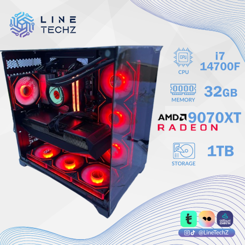 تجميعة إحترافية | كرت شاشة AMD 9070XT معالج Intel...