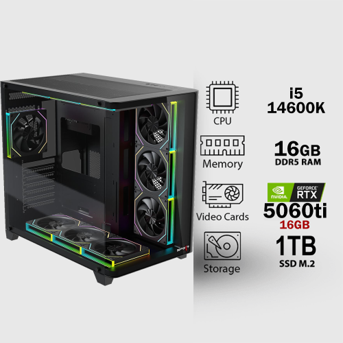 تجميعة متوسطة | كرت شاشة GeForce RTX 5060 Ti 16GB...