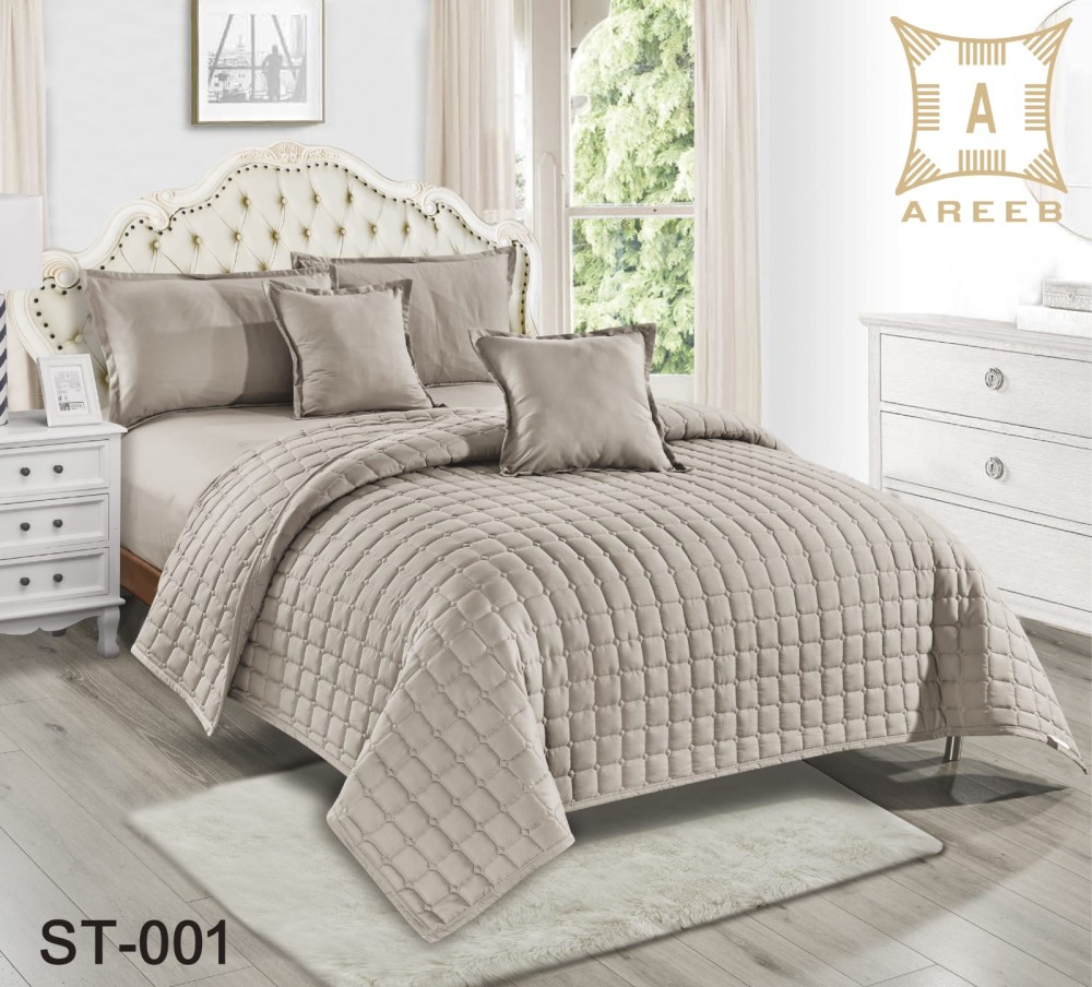 مفرش جوي  الساده نفر ونص مضغوط 4 قطع - 01