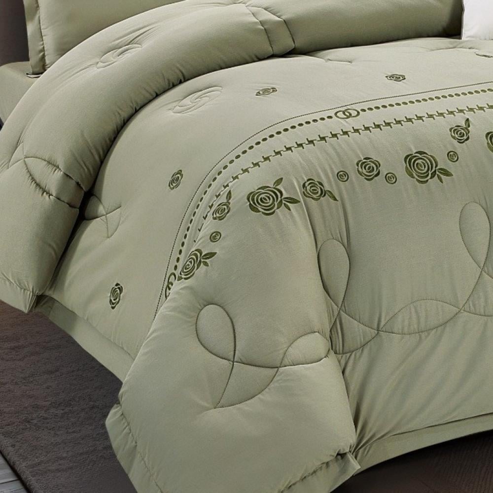 مفرش قطن 100% مطرز وردة 7 قطع - 5