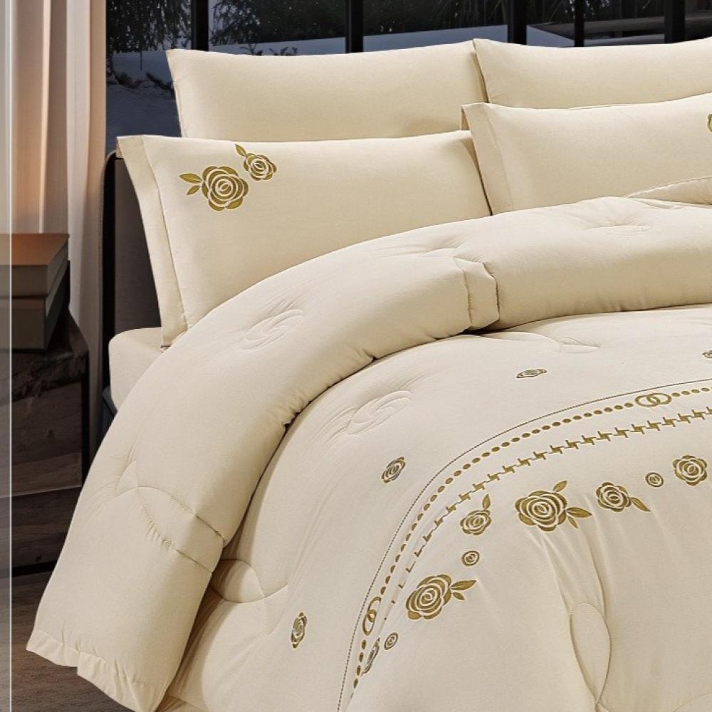 مفرش قطن 100% مطرز وردة 7 قطع  - 2