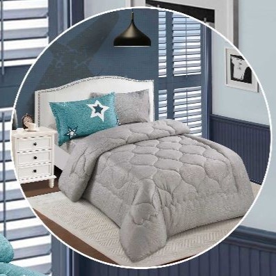 مفرش النجوم صيفي مفرد ونصف 4 قطع  - 04