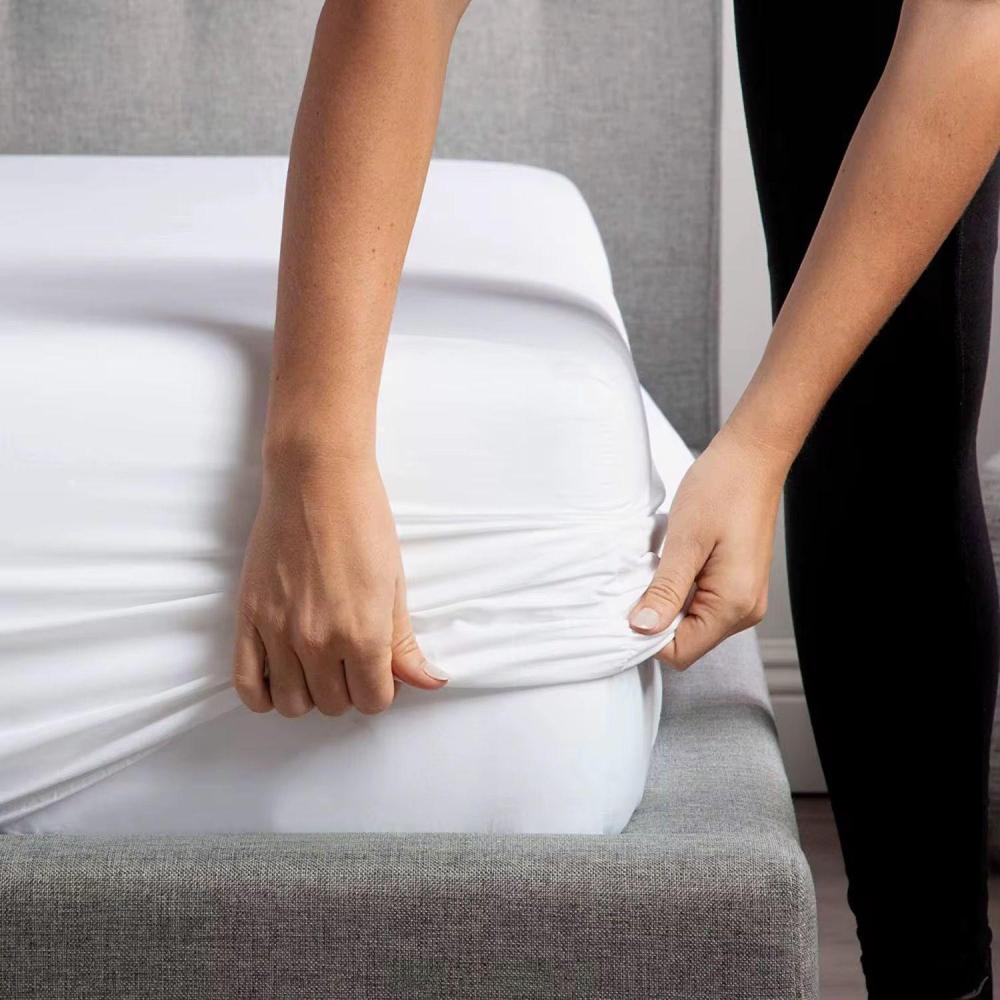 شرشف فندقي ابيض 140*200 ساده قطن 100٪