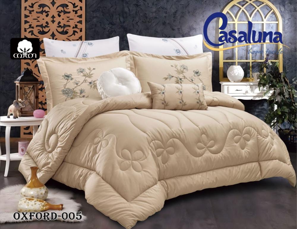 مفرش اكسفورد نفرين - 8 قطع  قطن 100% - OXFORD 005