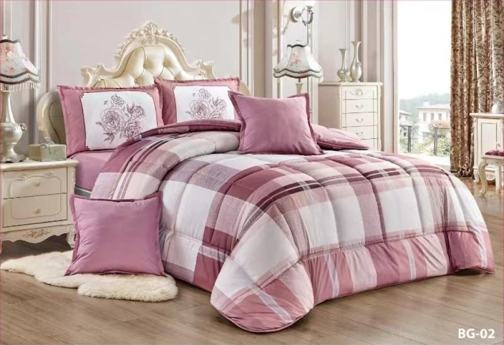 مفرش خزامى نفر ونص 4 قطع - BG02