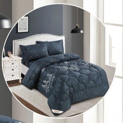 مفرش النجوم صيفي مفرد ونصف 4 قطع  - 012