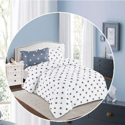 مفرش النجوم صيفي مفرد ونصف 4 قطع  - 010